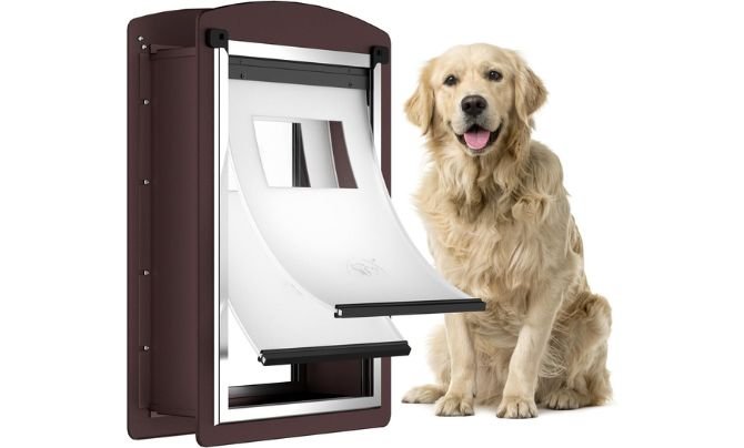 ALUMANI Dog Door with Double Lock Panels