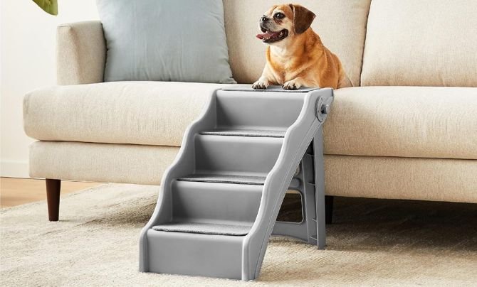 Amazon Basics Foldable Non-Slip Pet Stairs Review