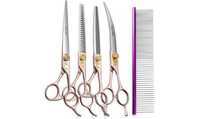 Fenice Peak 7.5” Professional Dog Grooming Scissors Kit