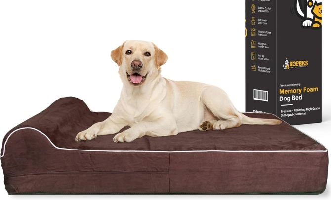 KOPEKS Orthopedic Memory Foam Dog Bed – Best for Joint Pain Relief