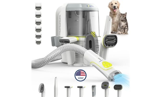 PAWSPIK Professional Dog Grooming Vacuum Kit