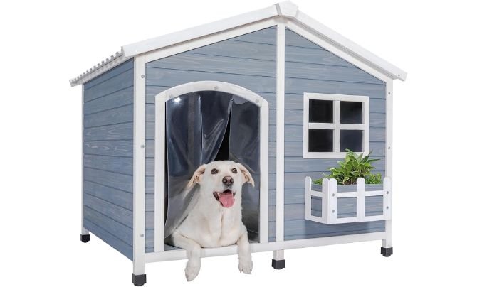 Petsfit 47" Extra Large Dog House Outdoor with Waterproof Roof