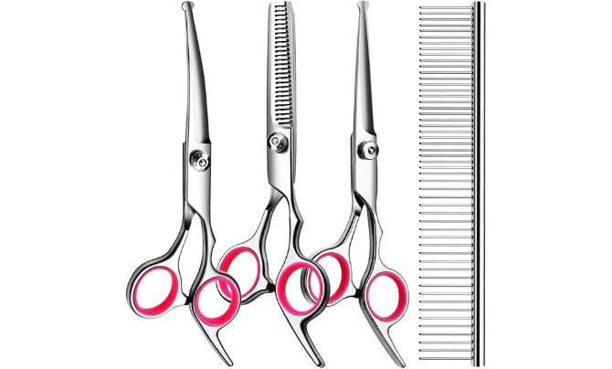 TINMARDA 5-in-1 Dog Grooming Scissors Kit