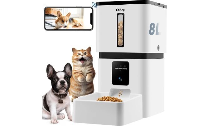 Yakry Automatic Dog Feeder with Camera (33 Cups) Review