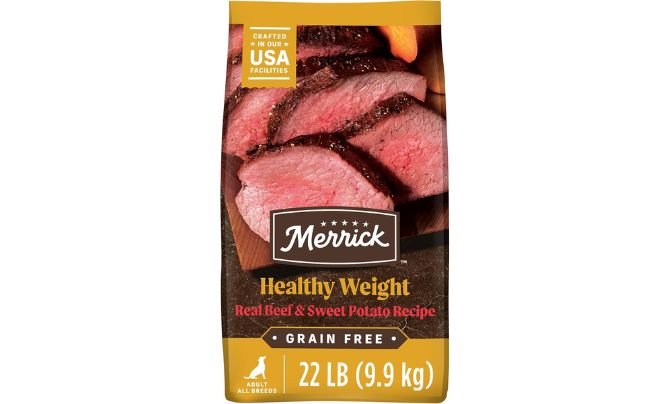 Merrick Grain-Free Healthy Weight – Best Low Fat Dog Food with Real Deboned Meat