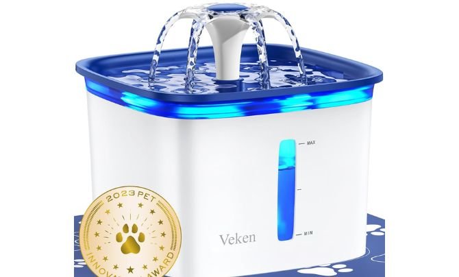 Veken 95oz/2.8L Pet Fountain