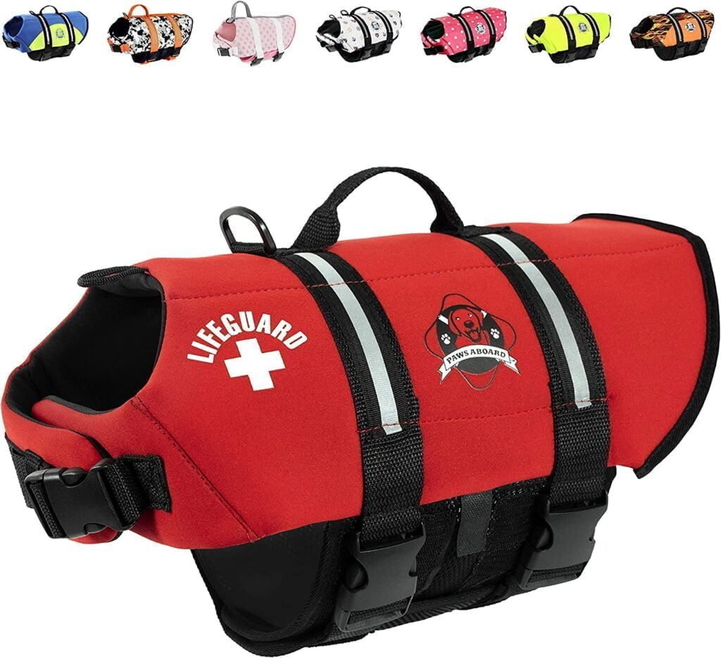 Paws Aboard Dog Life Jacket - Keep Your Canine Safe with a Neoprene Life Vest for All Sizes