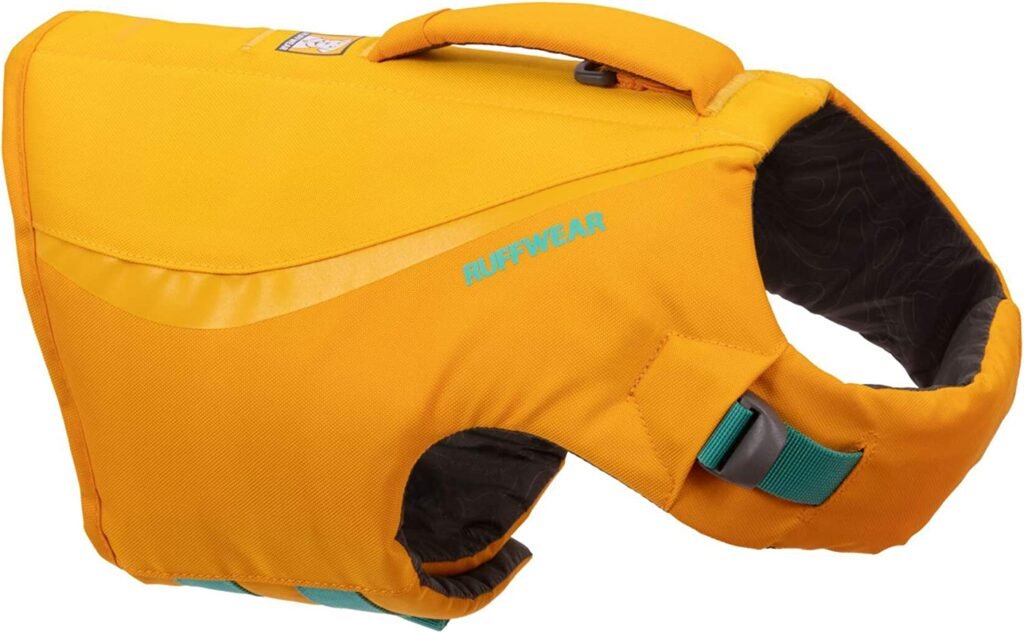 Ruffwear, Float Coat Dog Life Jacket, Swimming Safety Vest with Handle, Wave Orange, Medium