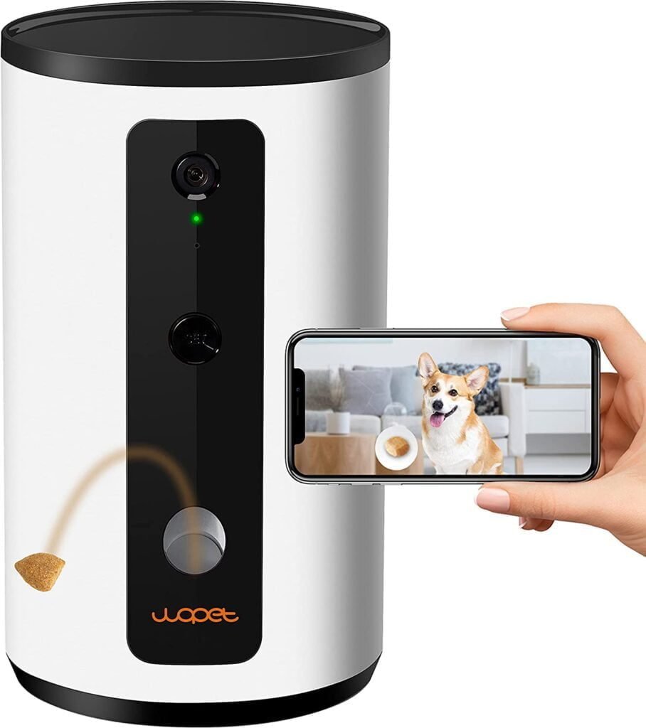 WOPET Smart Pet Camera: Dog Treat Dispenser, Full HD WiFi with Night Vision for Pet Viewing