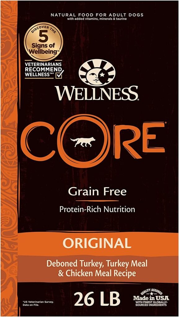 Wellness CORE Natural Grain Free Dry Dog Food, 26-Pound Bag