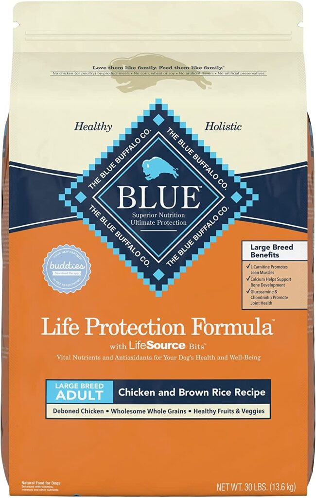 Blue Buffalo Life Protection Formula Natural Adult Large Breed Dry Dog Food, Chicken and Brown Rice 30-lb