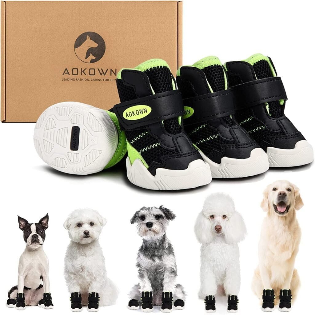 Dog Shoes for Large Dogs, Medium Dog Boots for Summer Hot Pavement, Winter Snow Day Outdoor Walking