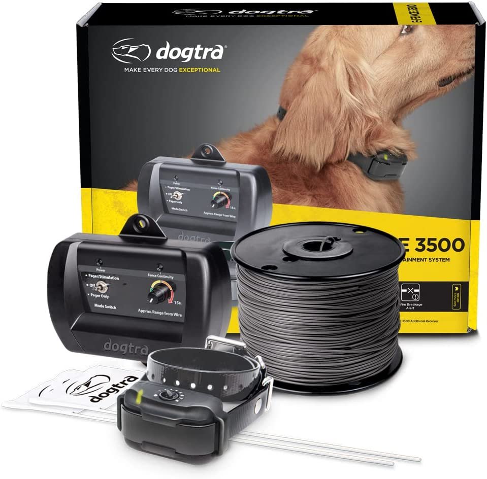 Dogtra E-Fence 3500 In Ground Fence for Dogs Wireless Rechargeable Collar 40-Acre