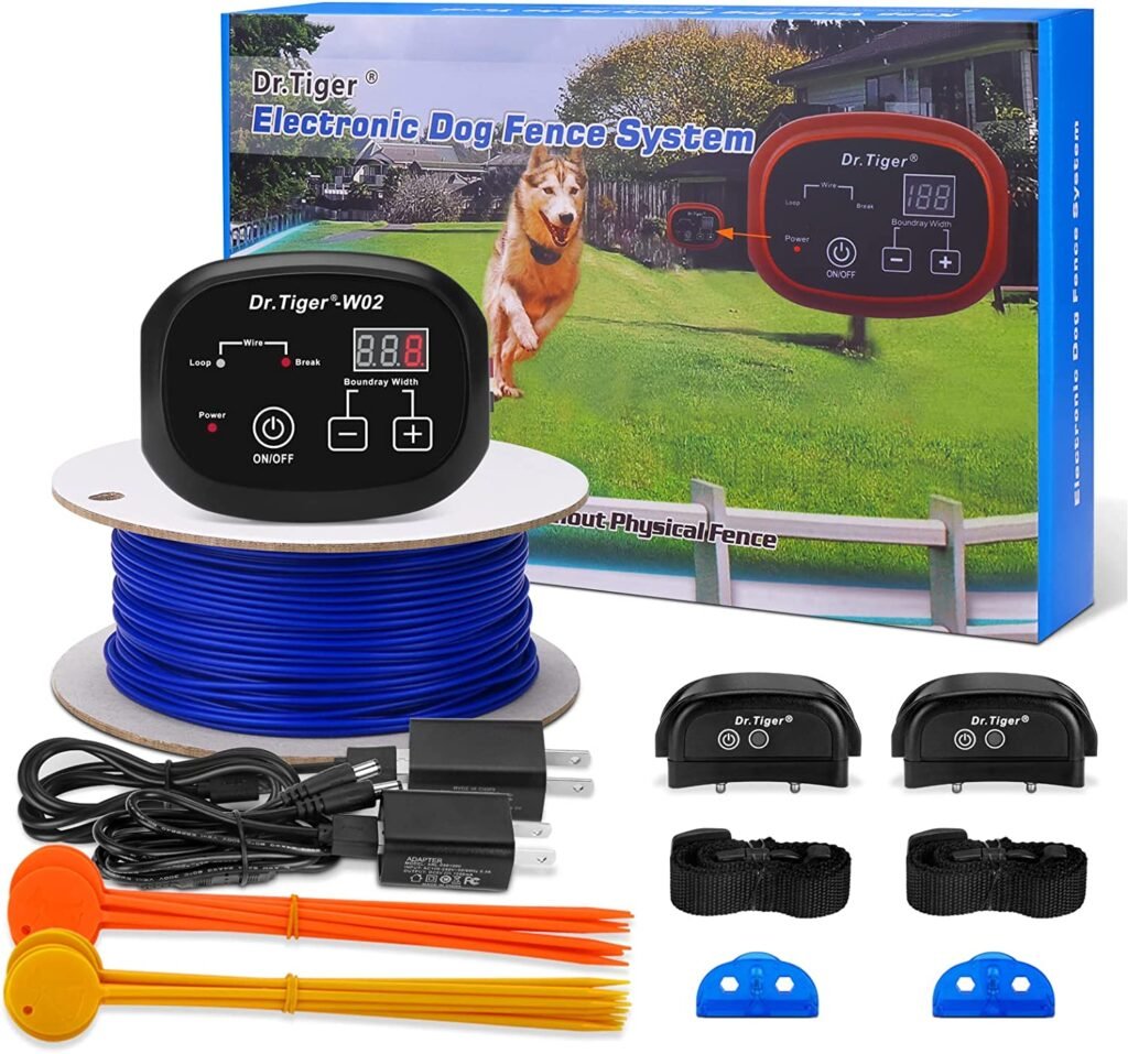 Dr.Tiger Electric Fence for Dogs - Underground Fence for Dogs