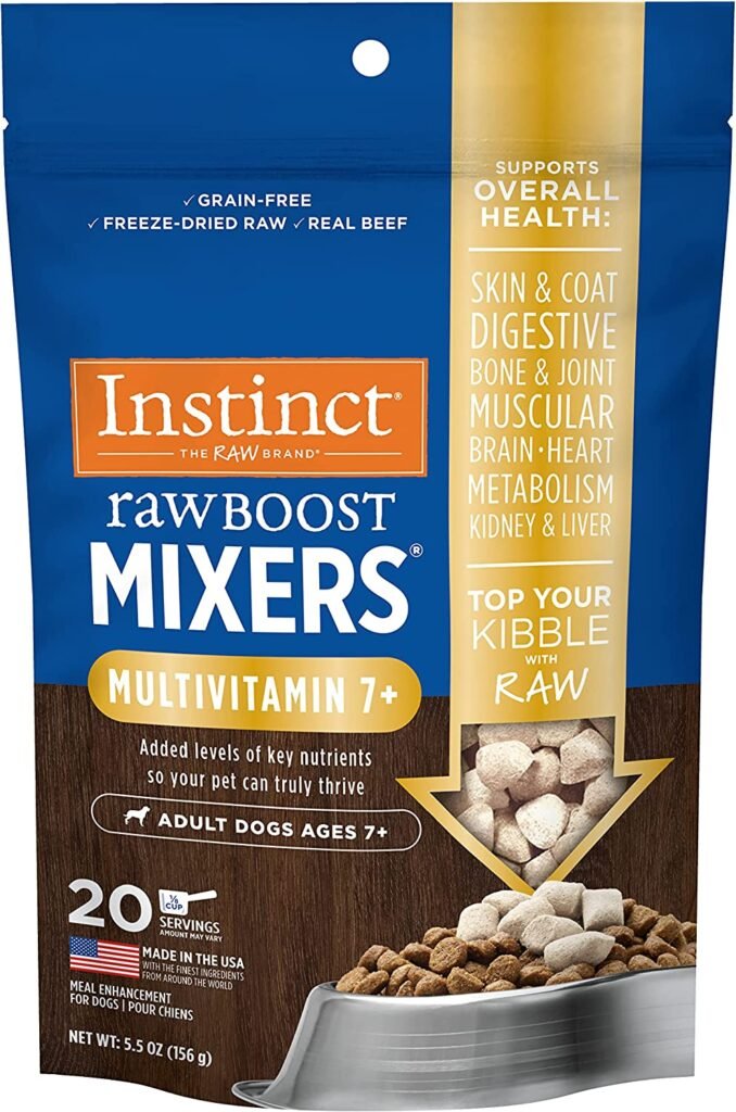 Instinct Raw Boost Mixers Freeze Dried Raw Dog Food Topper, Grain Free Dog Food Topper with Functional Ingredients