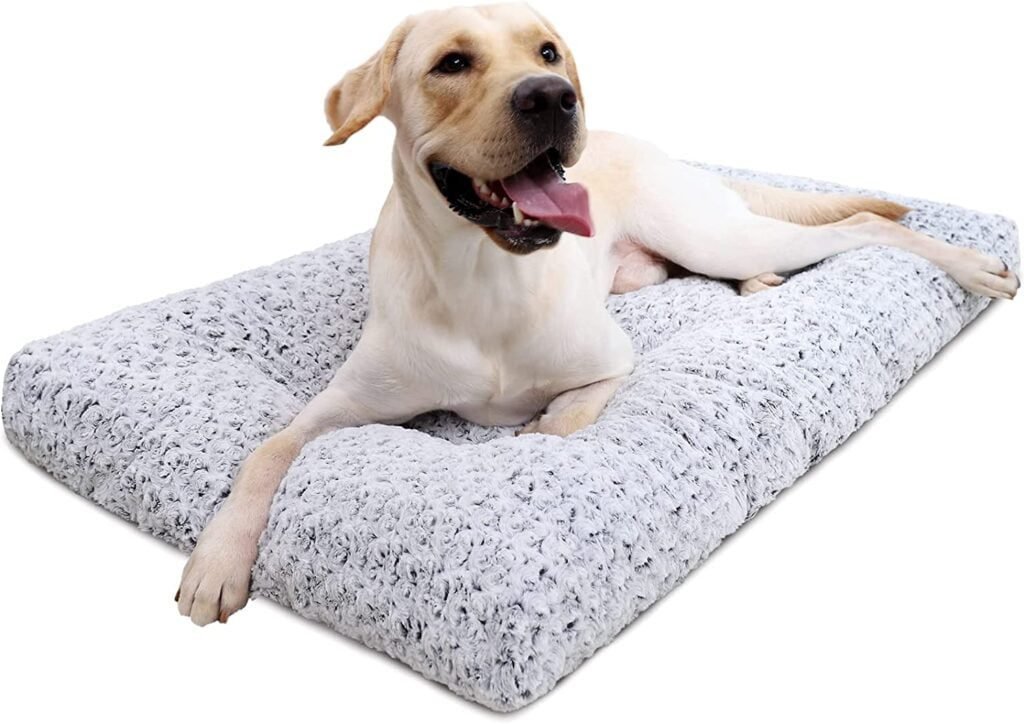 KSIIA Washable Dog Bed - Plush and Comfy Crate Bed