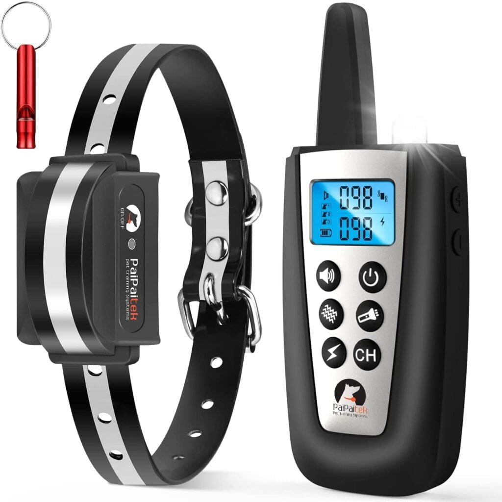 PaiPaitek Bark Collar with Remote - Automatic Bark and Training Collar Combo