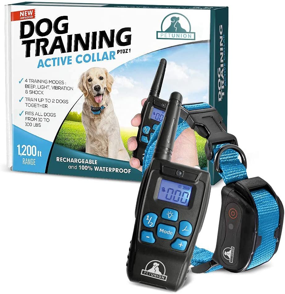 Pet Union PT0Z1 Premium Training Shock Collar for Dogs with Remote