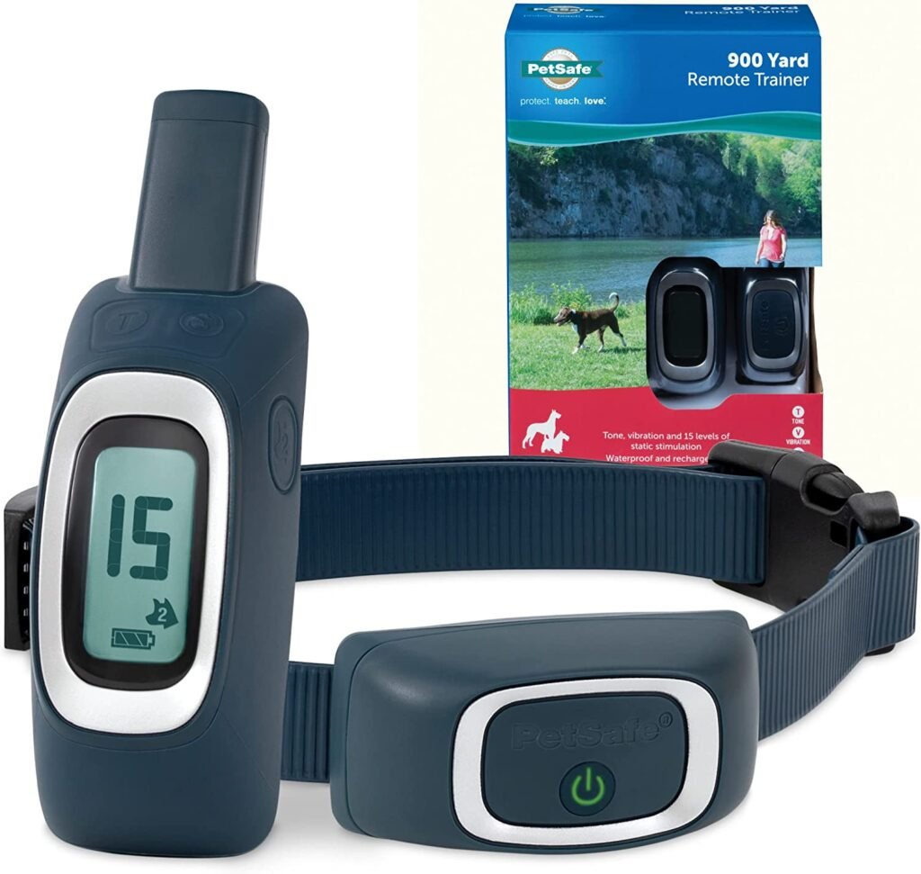 PetSafe 900 Yard Remote Training Collar – Choose from Tone, Vibration, or 15 Levels of Static Stimulation