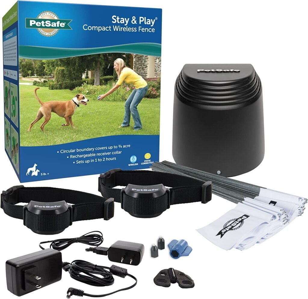 PetSafe Stay & Play Compact Wireless Pet Fence for 2 Dogs