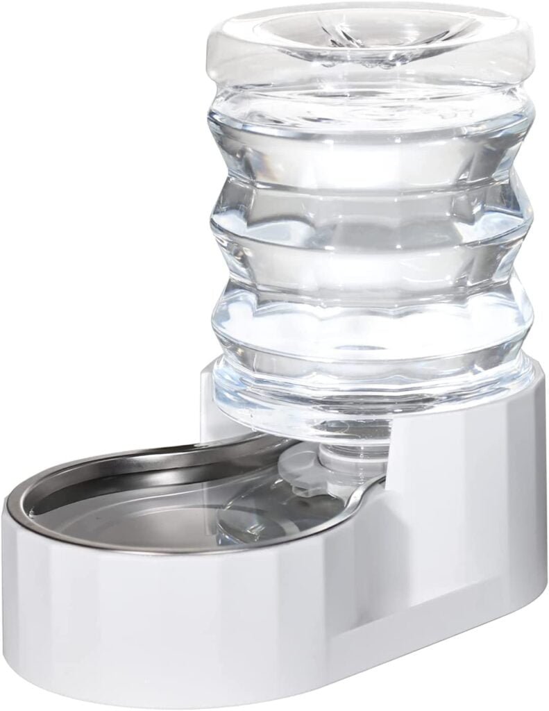 RIZZARI Automatic Pet Waterer, Gravity Stainless Steel Water Dispenser, 100% BPA-Free
