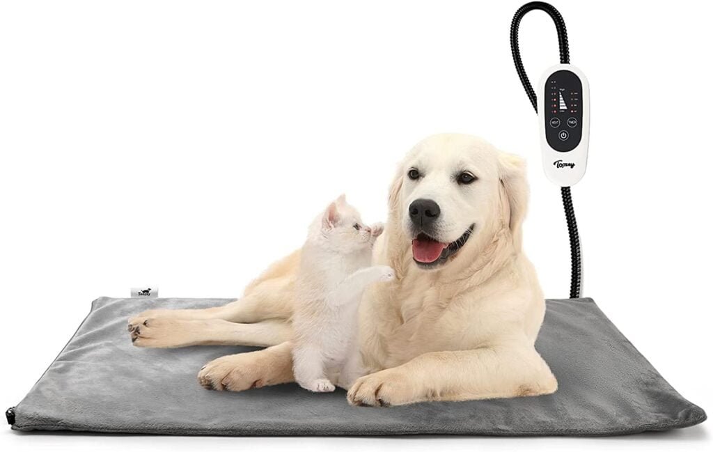 Toozey Pet Heating Pad, 6 Adjustable Temperature Dog Cat Heating Pad with Timer