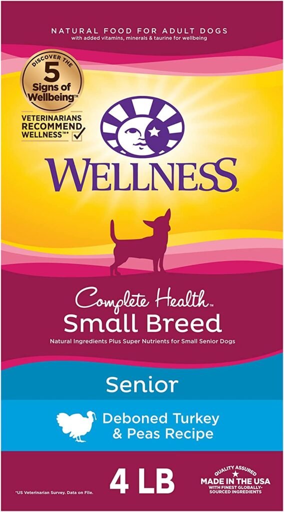 Wellness Complete Health Small Breed Dry Dog Food with Grains, Natural Ingredients, Made in USA with Real Turkey