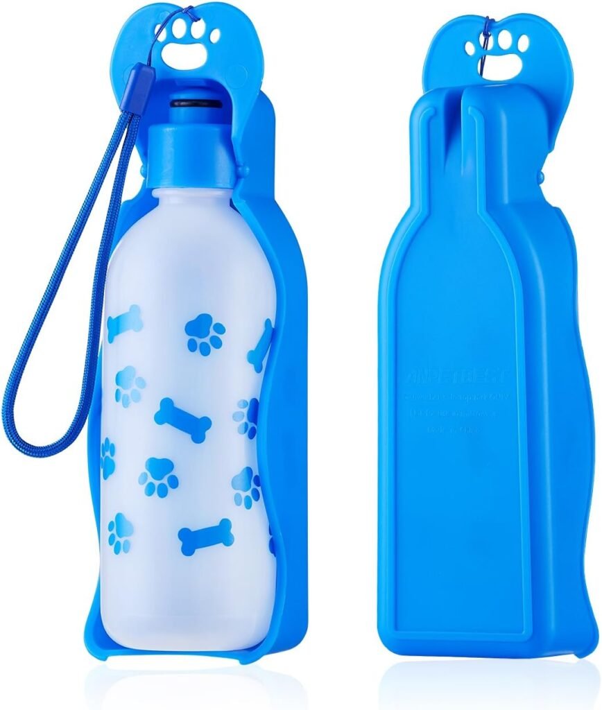 ANPETBEST Dog Water Bottle 325ML/11oz 650ML/22oz Portable Dispenser Travel Water Bottle Bowl
