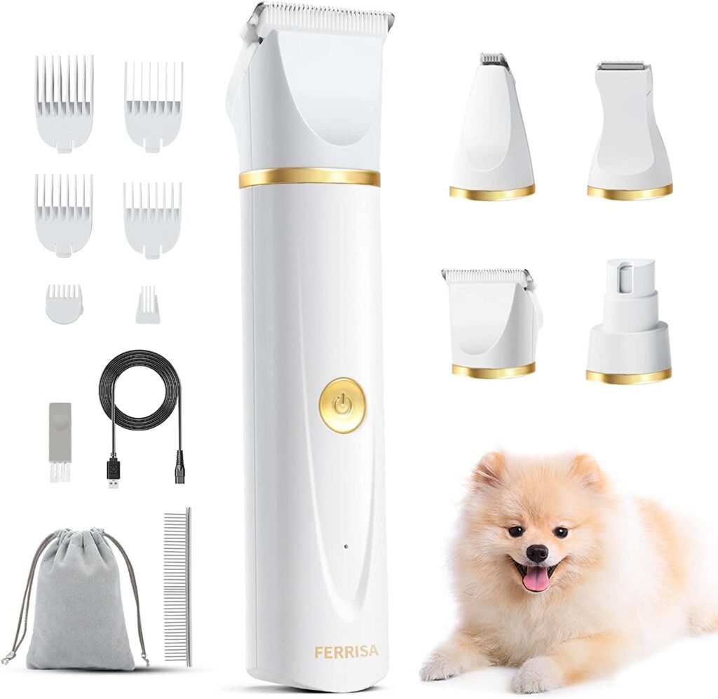 FERRISA Dog Clippers for Grooming - A Versatile and Low-Noise Grooming Kit for Small Dogs