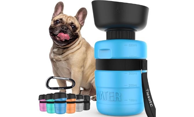 Lesotc Dog Water Bottle Review – Best Collapsible Dog Water Bottle for Walking, Hiking, and Camping