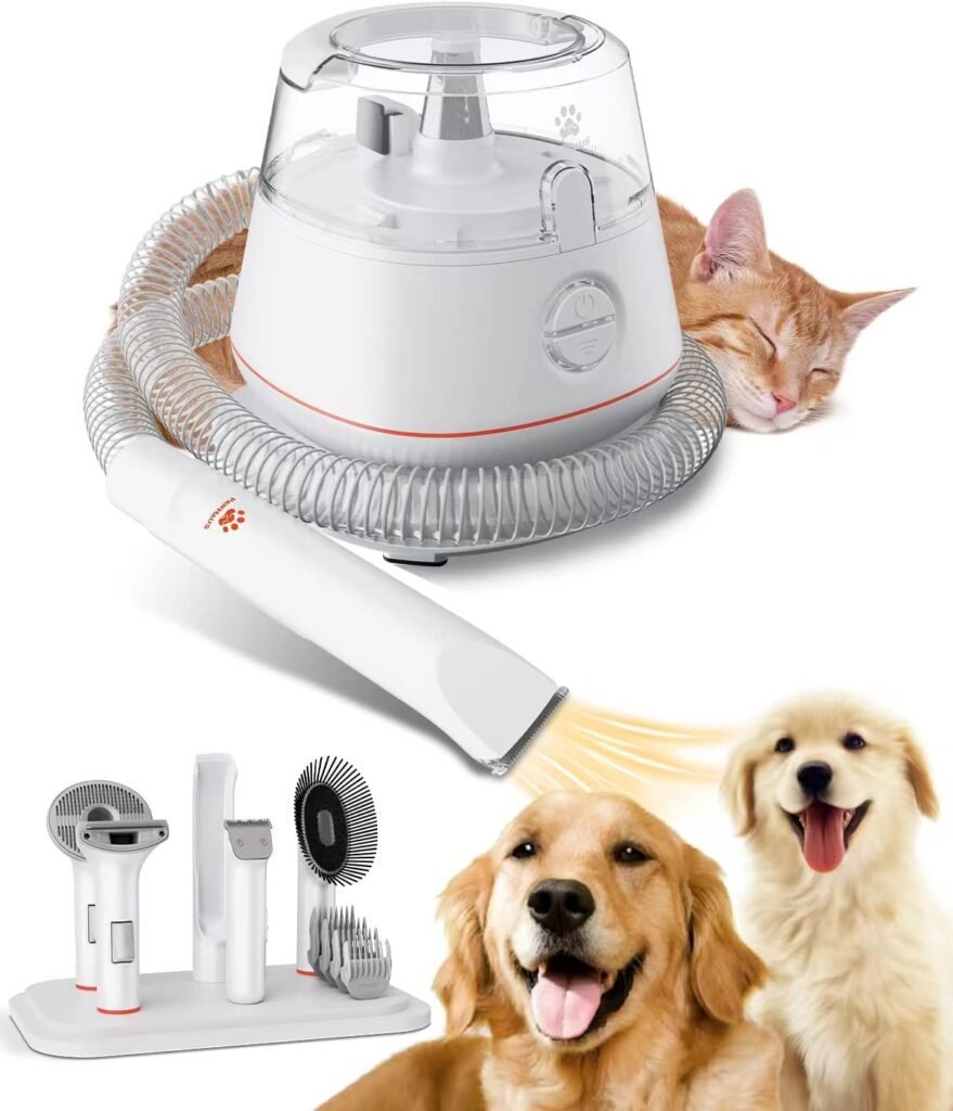 PAWHAUS Dog Grooming Kit & Vacuum - A Versatile and Upgraded Grooming Tool for Pets

