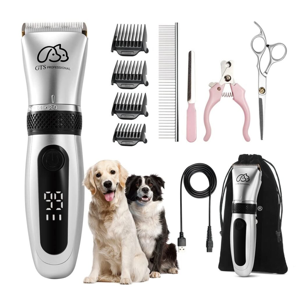 Pet Clippers Professional Dog Grooming Kit - Powerful, Low-Noise, and Rechargeable Grooming Tools for Dogs and Cats