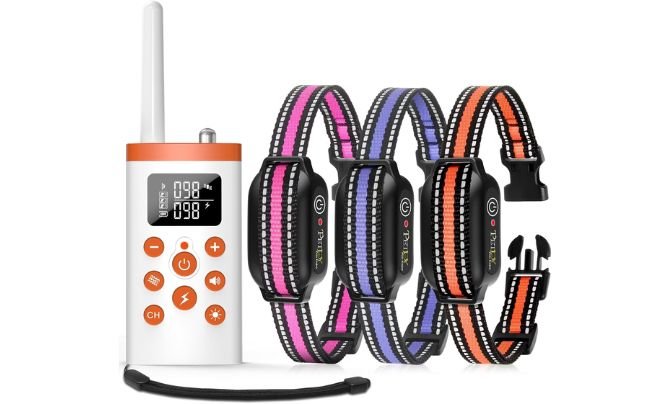 PetJoy 3-in-1 Dog Shock Collar with Remote – Best Dog Bark Collar with Remote for Multi-Dog Training