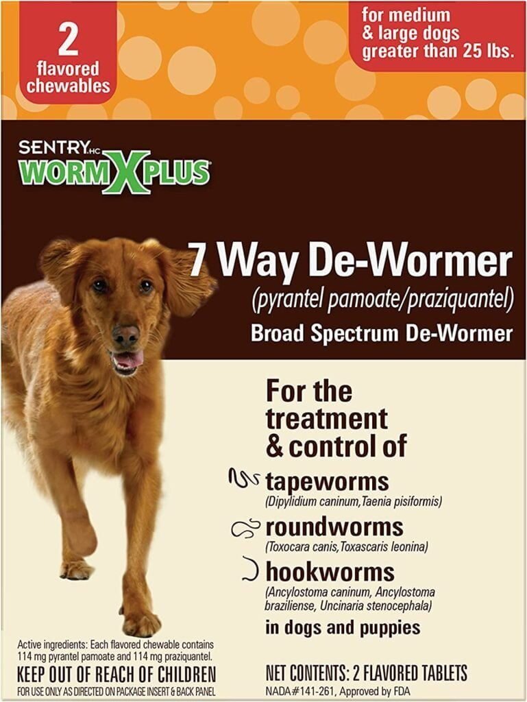 SENTRY HC WORM X PLUS 7 Way De-Wormer for Medium and Large Dogs