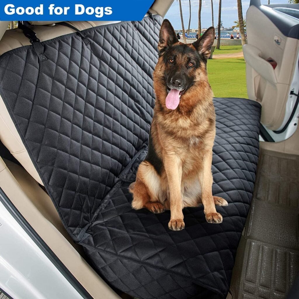 VIEWPETS Bench Car Seat Cover Protector for Back Seat Protection in Cars, Trucks & SUVs (Black)