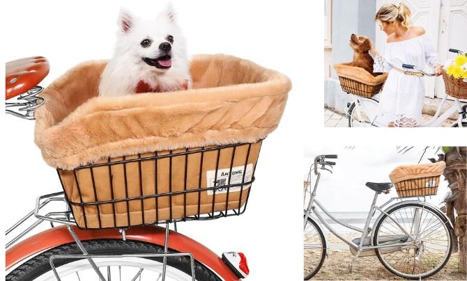ANZOME Dog Bicycle Basket Liner