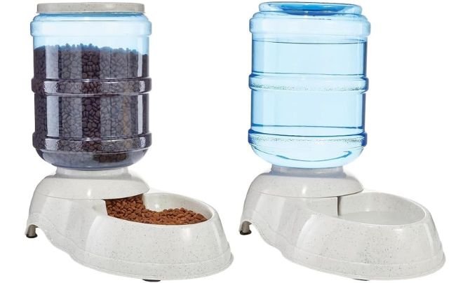 Amazon Basics Automatic Dog Cat Water Dispenser Gravity Feeder and Waterer Set Review