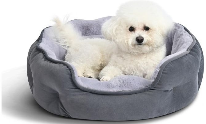 Amazon Basics Cuddler Pet Bed (Small) — Best Small Soft Dog Bed for Everyday Cuddling