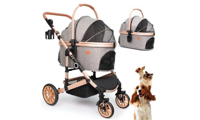 Bicystar Pet Stroller Review – 3-in-1 Multifunctional Pet Travel Carrier (Grey)