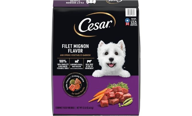 Cesar Small Breed Dry Dog Food Review – Filet Mignon Flavor & Spring Vegetables Garnish