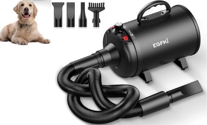 EGFKI 5.2HP/3800W Dog Dryer – High Velocity Grooming Force Blower