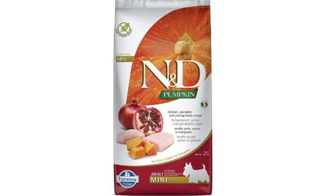 Farmina N&D Grain-Free Pumpkin Mini – Chicken & Pomegranate, 15.4 lb Bag Review