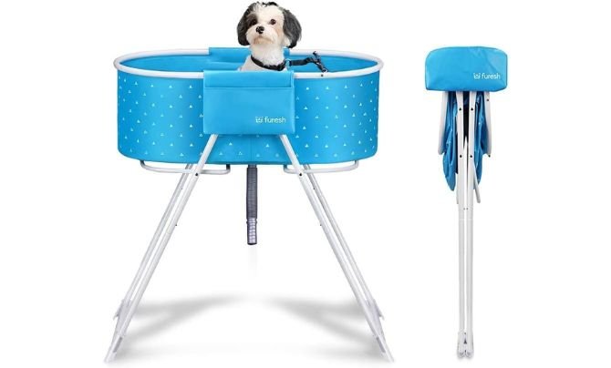 Furesh Little Dipper Elevated Foldable Dog Bath Tub and Wash Station