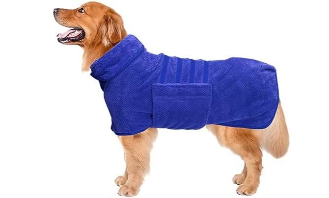 Geyecete Dog Bathrobe Towel Dog Drying Coat