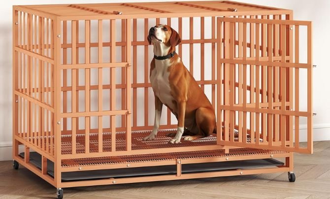 HIWOKK 48" Heavy Duty Dog Crate
