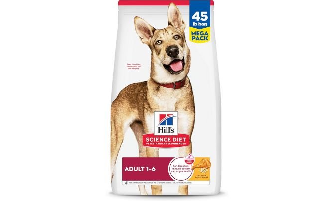 Hill's Science Diet Adult 1–6 Dry Dog Food – Chicken & Barley, 45 lb Bag Review