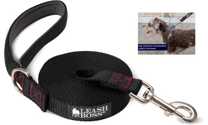 Leash Boss 15 Foot Dog Leash – Best Dog Leash for Hiking, Camping & Exploring