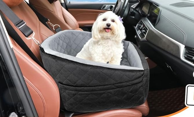 NEEZUKAR Dog Car Seat for Small Dogs – Best Dog Carrier for Car Travel Under 30lbs