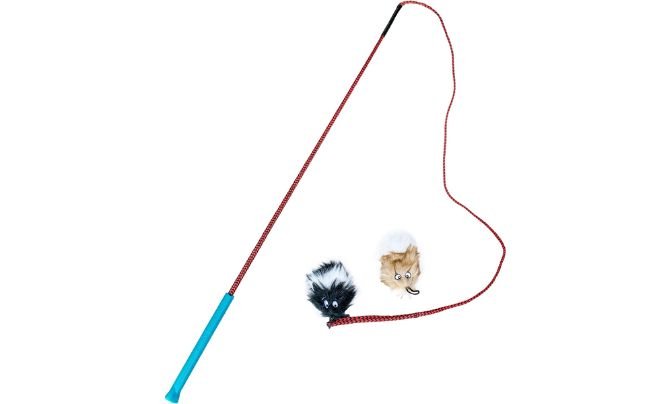 Outward Hound Tail Teaser Durable Dog Wand with Soft Plush Dog Toys