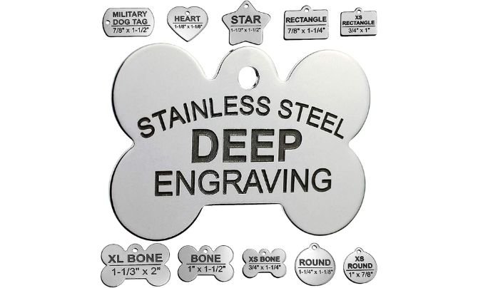 Pawsitively Pet Tags Stainless Steel Deep Engraved ID Tags